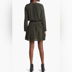 Rails Olive Patterned Long Sleeve Dress